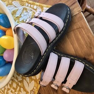 Dr. Martens Light Pink Triple Strap Sandals